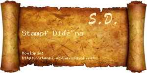 Stampf Diána névjegykártya